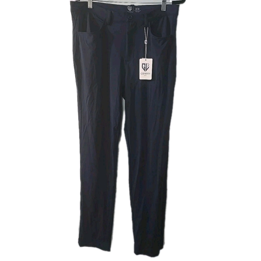 Graham Luxe All Time GL50022 Pants Men's Size 34x32‎ Blue Golf Performance NWT
